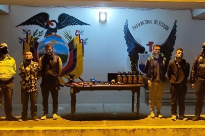 Dos de los detenidos en Los Chillos tienen antecedentes penales.