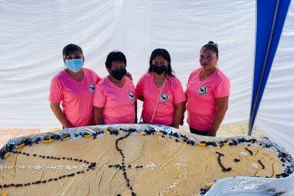 Presentación. La natilla puesta en un molde que simula el pan de muerto.