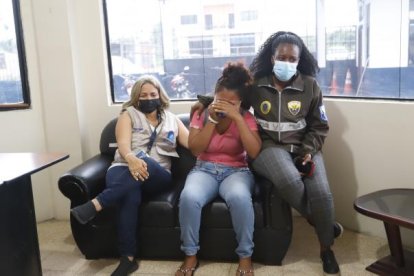 Dolor. La madre de los niños vive en Esmeraldas