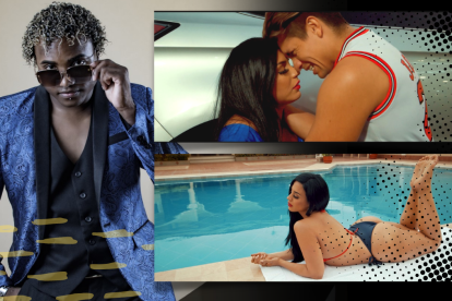 Lissette Cedeño en el vìdeoclip del cantante colombiano Mamuang