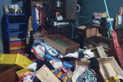 Así dejaron las habitaciones de la casa los antisociales