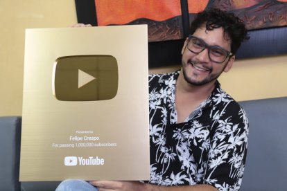Felipe alcanzó el millón de suscriptores en septiembre de este año
