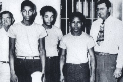 Los sentenciados injustamente en 1949 en una foto de la época.