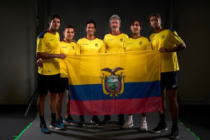 Todo el equipo de Ecuador en Copa Davis.