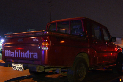 En este vehículo se movilizaban los funcionarios del Servicio Nacional de Atención Integral (SNAI).