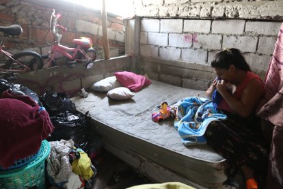 Diana vive con su esposo en casa de sus suegros, en un inmueble de construcción mixta.