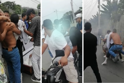 Los panas paseando a su muertito en moto. ¡Lo sacaron del ataúd!