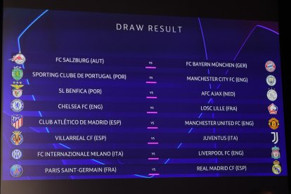 El sorteo definió los próximos duelos de octavos de final en Champions League.