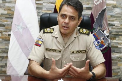 El gral Araus, cuando era el comandante de la Zona 8 de Policía.