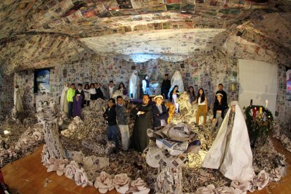 En la elaboración del pesebre participaron más de 20 personas.