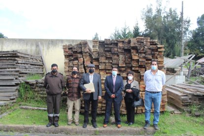 los 8.8 metros cúbicos del producto forestal donado a los presos