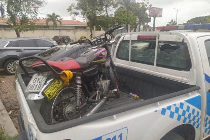 Esta es la moto retenida por anomalías en sus series distintitvas
