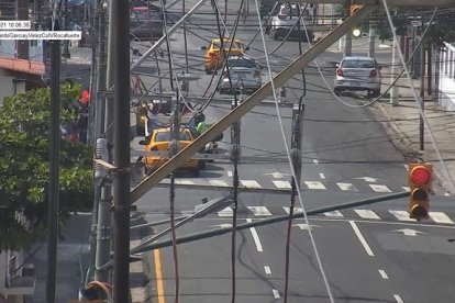 Un choque se registró en la calle Lizardo García.