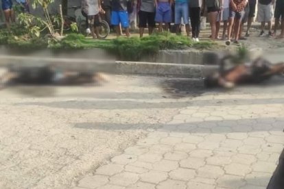 Así quedaron los presuntos delincuentes.