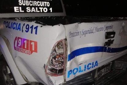 Leonel Onofre se chocó con un carro de la Policía, en la provincia de Los Ríos.