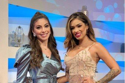 Shirley Arica junto a Virginia Limongi, ambas participan del cansting en vivo de En Contacto