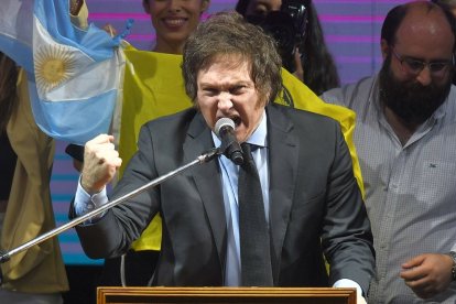 El diputado Javier Milei en una de sus fogosas alocuciones.