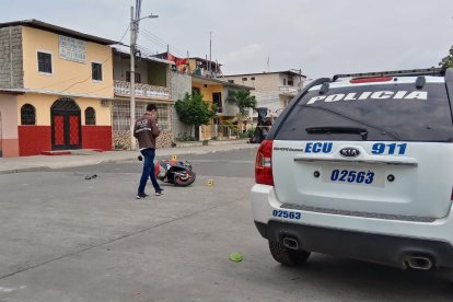 Diego Mina Palma se movilizaba en esta motocicleta cuando le dispararon.