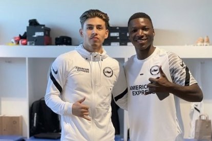 Jeremy Sarmiento y Moisés Caicedo son los dos jugadores ecuatorianos que militan en el Brighton de Inglaterra.
