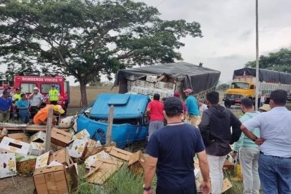 Edwin Suárez Avilés conducía un camión cargado de cajas de banano.