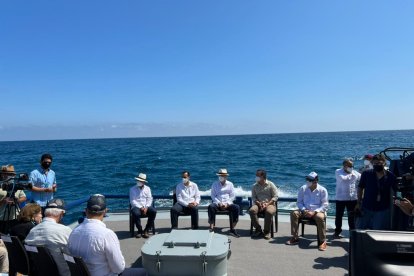 Evento. Guillermo Lasso firmó el decreto ejecutivo que valida la ampliación del área de protección.