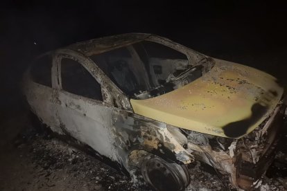 Así quedó el automotor sustraído.