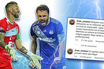 Esteban Dreer criticó en las redes sociales a Sebastián Rodríguez, quien no estuvo desde el inicio en la pretemporada de Emelec.