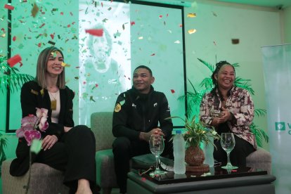 El peleador ecuatoriano de artes marciales mixtas, Michael Morales, dió una rueda de prensa en el hotel Wyndham en Guayaquil. Agencia (ag-extra)