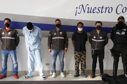 Los sospechosos fueron capturados en el Comité del Pueblo. Todos registran antecedentes penales.