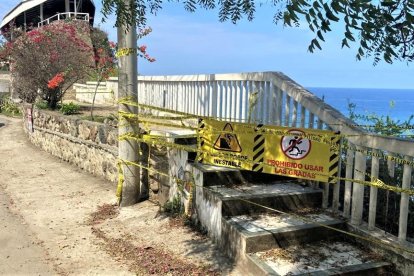 Cintas de prevención han sido colocadas en los accesos al santuario.