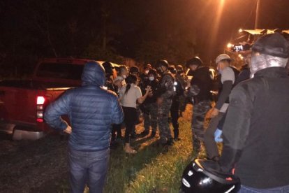 Momento de la captura de alias "El Paisa" en Lago Agrio
