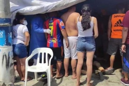 Fotografía que recoge una de las escenas del crimen de cuatro personas, durante una fiesta en junio de 2021.