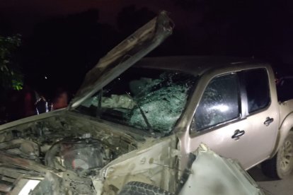 Así fue hallado el carro donde circulaba