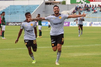 Francisco Fydriszewski fue autor del gol de Aucas, en el empate (1-1) que su equipo logró ante Orense.