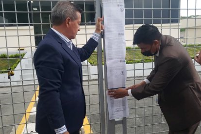 Marco Jacho, representante de la Defensoría del Pueblo, durante