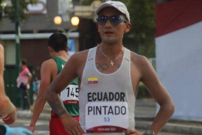El marchista Daniel Pintado terminó la competencia en cuarto lugar.