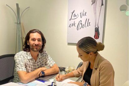 La presentadora publicó el momento, en redes sociales.