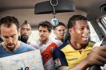 La foto donde sale Gonzalo Plata que fue borrada por la Conmebol.