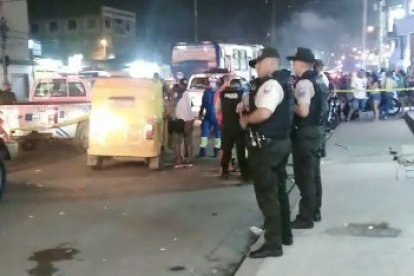 La víctima y su conviviente iban a bordo de esta tricimoto.