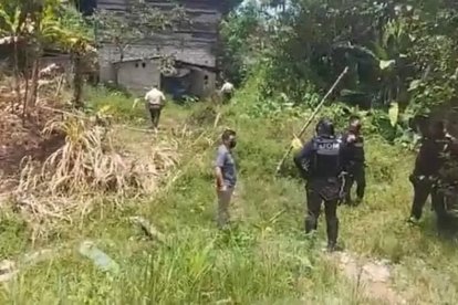 En este inmueble abandonado fueron encontrados los cuatro cadáveres.