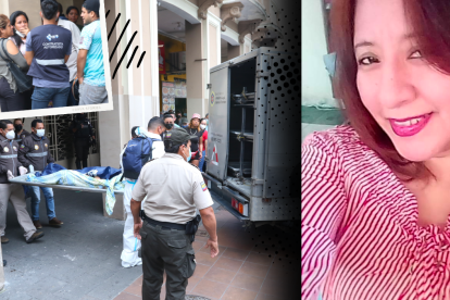 Nancy Fabiola Soledispa Alvarado, de 49 años, fue hallada sin vida ayer. Su cuerpo fue retirado por los policías y llevado al Laboratorio de Criminalística.