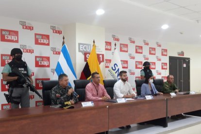 Rueda de prensa en el ECU 911 sobre la seguridad en las cárceles.