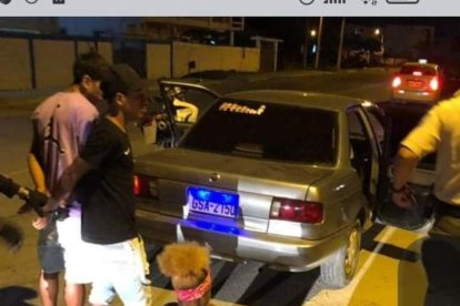 El momento de la detención a cargo de la Policía Nacional