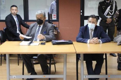 Pablo Celi (d) en la audiencia realizada este martes en la Corte Nacional de Justici