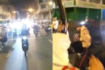 La Policía informó que el audiovisual en el que se ve a un grupo de motociclistas con armas mientras conducen sería de 2021.