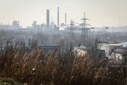 Vista general de la planta de Azovstal en Mariupol, Donetsk region en octubre de 2021. Hoy es atacada por Rusia.