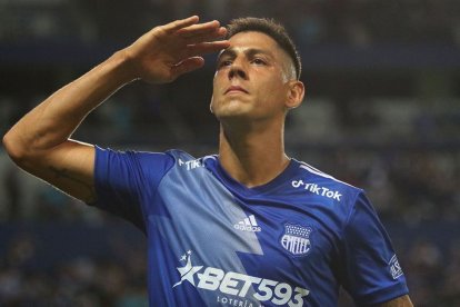 El delantero argentino Mauro Quiroga no podrá estar en el duelo entre Emelec y Palmeiras.
