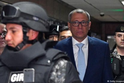 Foto de archivo del exvicepresidente Jorge Glas, quien hace pocos días recibió recurso de habeas corpus que ha provocado una tormenta mediática.