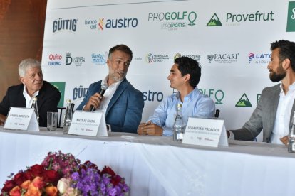El exfutbolista argentino es el invitado especial para el Quito Open que forma parte de la gira del PGA Tour Latinoamérica.
