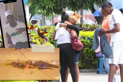 Familiares de Keneth Ramírez Castillo llegaron al Instituto Forense. Su madre (blusa blanca) estaba  devastada.